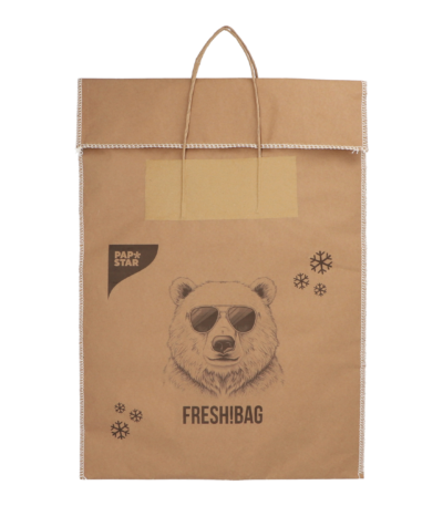 Product foto van Tiefkühltragetaschen Papier (kraft) 52 cm x 38 cm bruin Maat: M