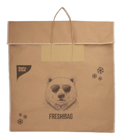 Product foto van Tiefkühltragetaschen Papier (kraft) 52 cm x 50 cm bruin Maat: L