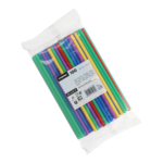 Product foto van 100 Herbruikbare shake-rietjes PP Ø 7 mm · 22 cm assorti kleuren
