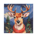 Product foto van 20 Servetten 3-laags 1/4 vouw 33 cm x 33 cm "Reindeer"