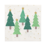 Product foto van 20 Servetten 3-laags 1/4 vouw 33 cm x 33 cm "Winter Trees"