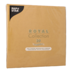 Product foto van 20 Servetten "ROYAL Collection" 1/4 vouw 40 cm x 40 cm mosterdgeel