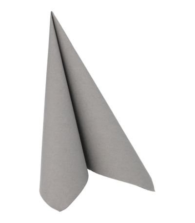 Product foto van 20 Servetten "ROYAL Collection" 1/4 vouw 40 cm x 40 cm steengrijs