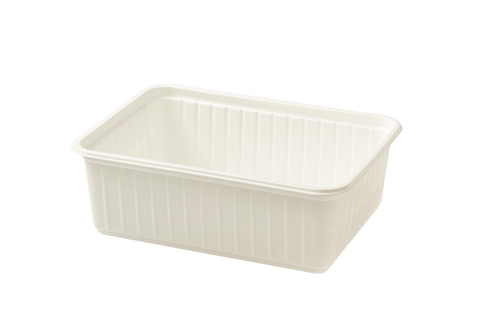 Product foto van Maaltijdbakjes 1000ml wit PSMF