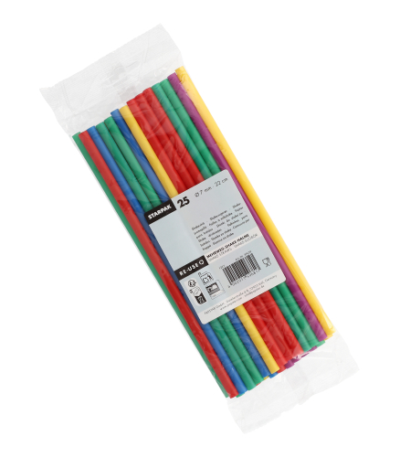 Product foto van 25 Herbruikbare shake-rietjes PP Ø 7 mm · 22 cm