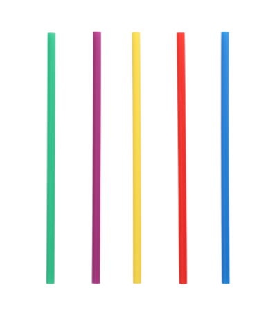 Product foto van 25 Herbruikbare shake-rietjes PP Ø 7 mm · 22 cm