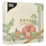 Product foto van 50 Servetten "ROYAL Collection" 1/4 vouw 40 cm x 40 cm "Pumpkin"