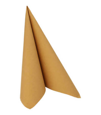 Product foto van 50 Servetten "ROYAL Collection" 1/4 vouw 40 cm x 40 cm mosterdgeel