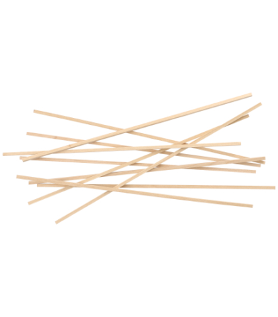 Product foto van 50 Stokjes voor suikerspin Hout "pure" hoekig 30 cm x 4 mm x 4 mm