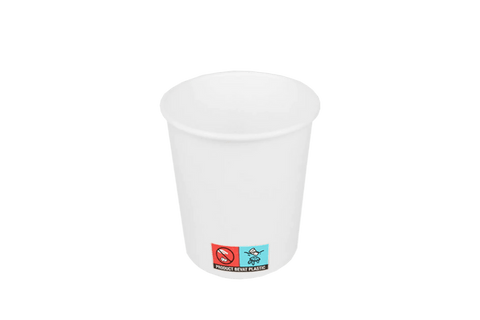 Product foto van Kartonnen koffiebeker 190cc 6.5oz wit (51810)