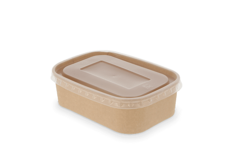 Product foto van Maaltijdbak karton 650ml Kraft