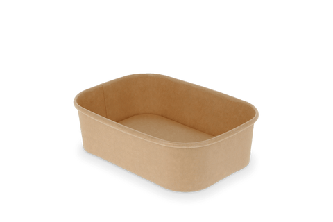 Product foto van Maaltijdbak karton 650ml Kraft