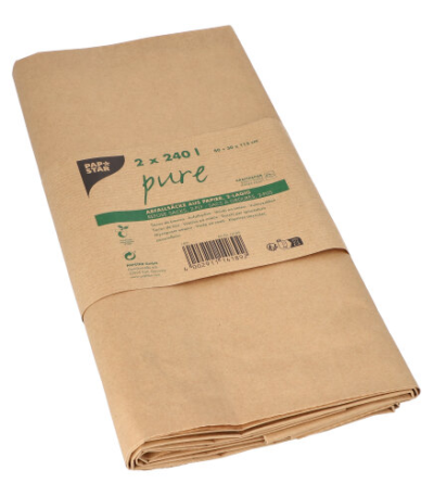 Product foto van 2 Vuilniszakken aus Papier "pure" 240 l 120 cm x 52 cm x 34 cm bruin