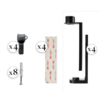 Product foto van 4 Wandhouder voor pompdispenser zwart