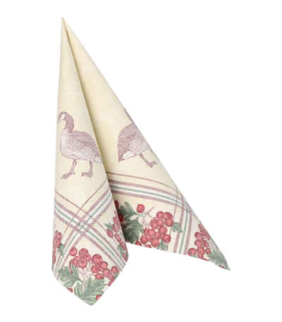 Product foto van 50 Servetten "ROYAL Collection" 1/4 vouw 40 cm x 40 cm "Goose"