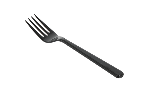 Product foto van Herbruikbare vork 180mm PS zwart