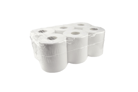 Product foto van Poetsrol M2 2-laags recycled 150 meter wit