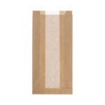 Product foto van 1000 Bakkerszakken met zijvouw met pergamijnvenster "pure" 33 cm x 16 cm x 7