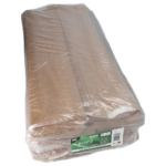 Product foto van 1000 Bakkerszakken met zijvouw met pergamijnvenster "pure" 57 cm x 12 cm x 5 cm bruin "Baguette"