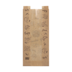 Product foto van 1000 Bakkerszakken met zijvouw met venster van PP 28 cm x 12 cm x 5 cm bruin "Bakery Style"