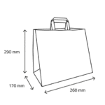 Product foto van Papieren tassen Middel wit 80 gr. 26+17x29cm