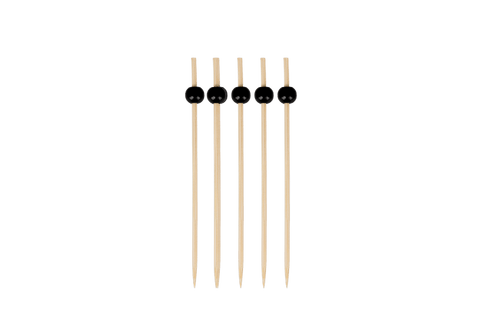 Product foto van Prikker bamboe met zwarte bol 12cm