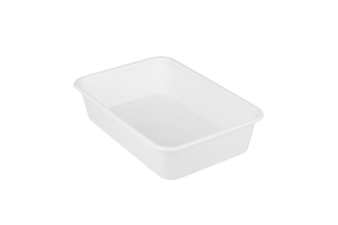Product foto van Maaltijdbak PP 500ml Wit (geschikt voor deksel -2)