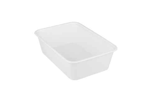 Product foto van Maaltijdbak PP 650ml Wit (geschikt voor deksel -2)