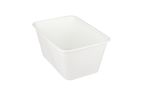 Product foto van Maaltijdbak PP 1000ml Wit (geschikt voor deksel -2)
