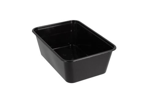 Product foto van Maaltijdbak PP 750ml Zwart (geschikt voor deksel -2)