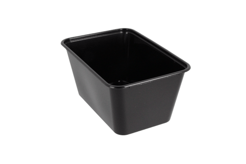 Product foto van Maaltijdbak PP 1000ml Zwart (geschikt voor deksel -2)
