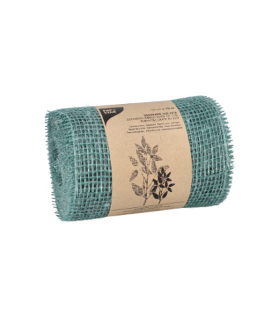Product foto van Loper Jute 10 m x 15 cm jade groen