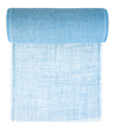 Product foto van Loper Jute 10 m x 30 cm lichtblauw