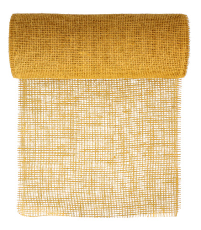 Product foto van Loper Jute 10 m x 30 cm mosterdgeel