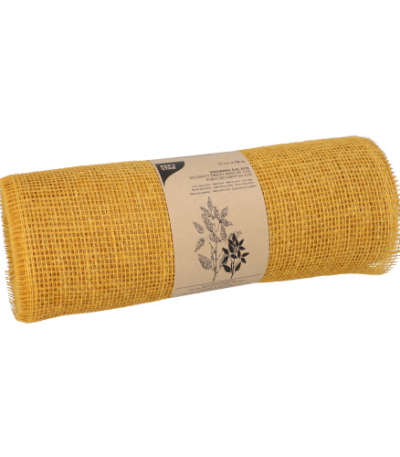 Product foto van Loper Jute 10 m x 30 cm mosterdgeel
