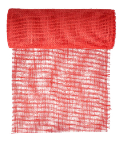 Product foto van Loper Jute 10 m x 30 cm rood